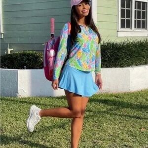 IBKUL Tropical Leaf Print Long Sleeve Top